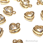 【10個】ゴールドハート ジルコニア