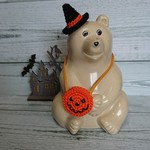 ハロウィンの帽子とポシェットセット☆しろくま貯金箱