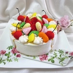フェルトnoホールケーキ（自由にトッピング）