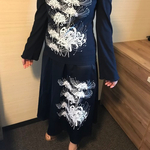 彼岸花サテンスカート