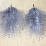 GRAY OSTRICH FEATHER CHARM