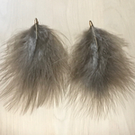 SMOKY BEIGE OSTRICH FEATHER CHARM