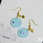 星屑標本、流星の残光のピアス★蓄光★