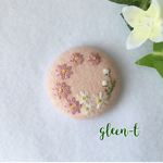 コスモス🌸刺繍ブローチ   ヘアゴム