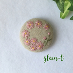コスモス🌸刺繍ブローチ   ヘアゴム