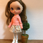ピーチピンクワンピ ブライスサイズ