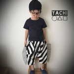 キラキラチュール付き★Diagonal stripeのゆったり楽ちんサルエルパンツ★