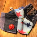 犬・猫の首輪　22～25　cocoちゃんネクタイチョーカーNEO　デニム柄・アメリカンビンテージ・星
