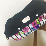 再23販♡大人可愛い♡花柄ストライプとデニムリバーシブル♡エルゴ収納カバー♡20