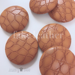 送料無料✰6pcs✰ フェイク レザー キャメル  カボション