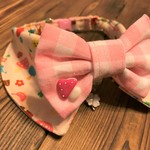 犬・猫の首輪　31～34　cocoちゃんリボンチョーカーNEO　秋の感謝キャンペーン　ピンク・キノコ・ギンガム
