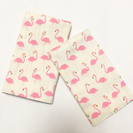 大人可愛いフラミンゴ♡リバーシブルボーダーよだれカバー♡エルゴサッキングパッド♡