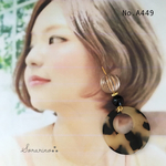 No.A449 大人ブラウン▸︎▹︎お洒落なべっ甲ピアス / イヤリング