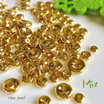 🌟ゴールド ロンデル Mix🌟穴あき  貫通