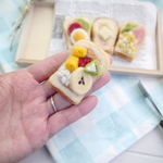 [羊毛フェルトのパン屋さん] 本物みたいにフワフワ　フルーツサンド