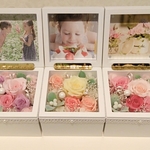 【再販】フォトＢＯＸアレンジ♡　<ラベンダー・イエロー・ピンク３色展開>