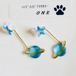 レジン 土星・星 イヤリング ピアス