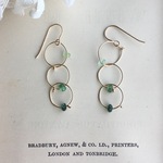 《14kgf》mini hoop  2way emerald pierce