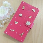A11）多機種対応！スマホケース★オーダーメイド  チャームがかわいい！