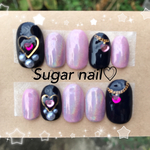 ♡再販♡ネイルチップ♡ゆめかわ ハートネックレス