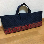 ファミリアチェックとリボンのピアニカケース