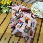 【再】小ぶり可愛い❤️お弁当あずま袋(ピンクふくろう)