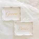 ✴︎送料無料✴︎箔押し結婚式受付サイン ⁑アンティークフレーム付き⁑