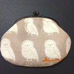 がま口ポーチ ☆お財布 ぷっくり可愛い フクロウ柄