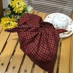 【再8】小ぶり可愛いチエック❤️結びやすいお弁当あずま袋小さめ(タータンチェック)