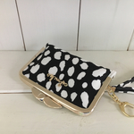 がま口Wキーケース＊animal black＊