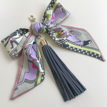 シルクツイリーバッグチャーム☆purple tassel 