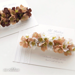【♡×100】小さなお花の秋色バレッタ