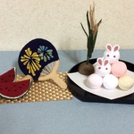 S様オーダー品  ちりめん細工・お月見だんご(2)