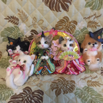 arisa様ご予約品お雛様と猫達