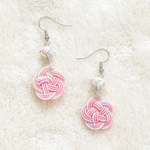 水引ピアス イヤリング《レインボー×ピンク》