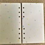 システム手帳リフィル　バイブルサイズ　　ふんわりドット柄マス目メモタイプ