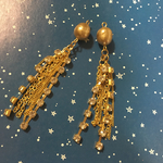 falling star　星降るレトロビジューチェーンピアス／イヤリング