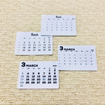[ミニサイズ] シンプル & 男前 カレンダー  シール  2018,2019
