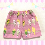 【再再販】手ぬぐいパンツ80〜100(インコ)