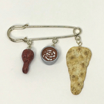 インドカレー3連ブローチ
