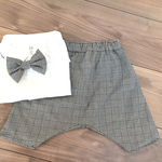 ベビー サルエル風パンツ&蝶ネクタイセット