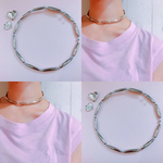 ♡No.109♡シルバー メタル ワイヤー チョーカー