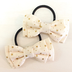 星柄のダブルリボンヘアゴム