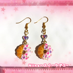 チョコたっぷり！フレンチクルーラーのピアス