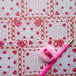 【NEW】ﾏｯﾄｺｰﾄ紙90☆赤チェック hanky ラッピングペーパー