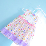☆ハンドメイド☆Ruban mou☆花柄・背中あきワンピース☆ゆめかわ