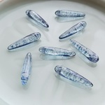 のびやかに〜ブルーマーブル〜　チェコビーズ　5X16mm 8個