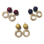 シルキーパンプキンのアンティークミニピアス/イヤリング