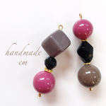 大人可愛い＊秋冬 アシンメトリー ピアス / イヤリング