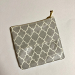 kaofech様オーダー品❣️モロッカングレー柄ラミネート生地とクリア生地ポケット、ポーチ付きティッシュケース